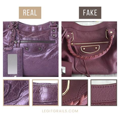 authentic balenciaga bag vs fake